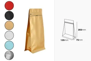 Σακουλάκια αλουμινίου τύπου Doy Pack, κλείσιμο με θερμοκόλληση, άνοιγμα με ταινία ασφαλείας και χρήση του zipper 135x75x265 mm - 25 τμχ-3