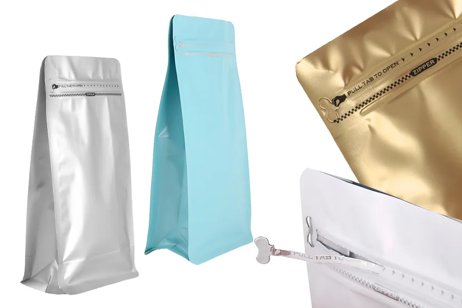 Σακουλάκια αλουμινίου τύπου Doy Pack, κλείσιμο με θερμοκόλληση, άνοιγμα με ταινία ασφαλείας και χρήση του zipper 135x75x265 mm - 25 τμχ Σακουλάκια αλουμινίου τύπου Doy Pack, κλείσιμο με θερμοκόλληση, άνοιγμα με ταινία ασφαλείας και χρήση του zipper 135x75x265 mm - 25 τμχ