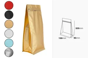 Σακουλάκια αλουμινίου τύπου Doy Pack, κλείσιμο με θερμοκόλληση, άνοιγμα με ταινία ασφαλείας και χρήση του zipper 150x95x325 mm - 25 τμχ-3