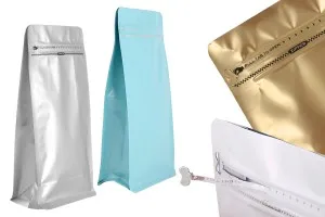 Σακουλάκια αλουμινίου τύπου Doy Pack, κλείσιμο με θερμοκόλληση, άνοιγμα με ταινία ασφαλείας και χρήση του zipper 150x95x325 mm - 25 τμχ-2