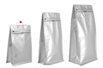 Σακουλάκια αλουμινίου τύπου Doy Pack 130x70x200 mm με βαλβίδα, κλείσιμο με θερμοκόλληση, άνοιγμα με ταινία ασφαλείας και χρήση του zipper - 25 τμχ Σακουλάκια αλουμινίου τύπου Doy Pack 130x70x200 mm με βαλβίδα, κλείσιμο με θερμοκόλληση, άνοιγμα με ταινία ασφαλείας και χρήση του zipper - 25 τμχ