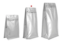 Σακουλάκια αλουμινίου τύπου Doy Pack 135x75x265 mm με βαλβίδα, κλείσιμο με θερμοκόλληση, άνοιγμα με ταινία ασφαλείας και χρήση του zipper - 25 τμχ Σακουλάκια αλουμινίου τύπου Doy Pack 135x75x265 mm με βαλβίδα, κλείσιμο με θερμοκόλληση, άνοιγμα με ταινία ασφαλείας και χρήση του zipper - 25 τμχ