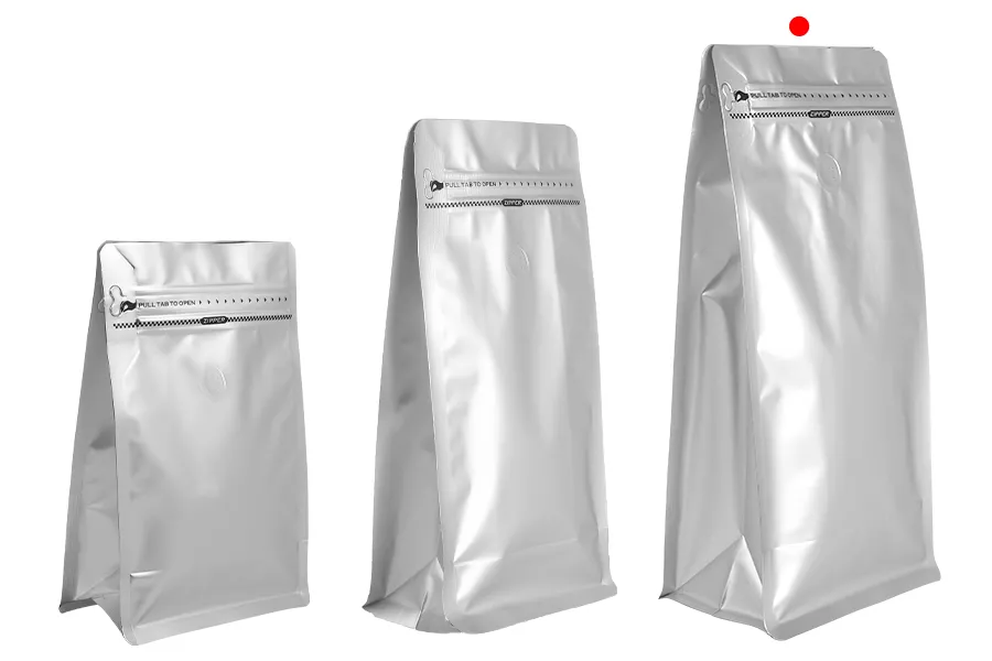 Σακουλάκια αλουμινίου τύπου Doy Pack 150x95x325 mm με βαλβίδα, κλείσιμο με θερμοκόλληση, άνοιγμα με ταινία ασφαλείας και χρήση του zipper - 25 τμχ Σακουλάκια αλουμινίου τύπου Doy Pack 150x95x325 mm με βαλβίδα, κλείσιμο με θερμοκόλληση, άνοιγμα με ταινία ασφαλείας και χρήση του zipper - 25 τμχ