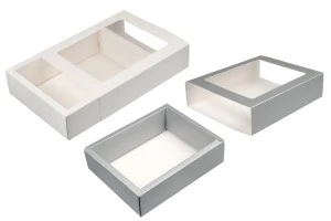 Χάρτινο κουτί συσκευασίας 195x155x50 mm συρταρωτό με παράθυρο - 12 τμχ-5