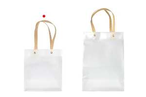 Sachet cadeau en plastique 160x100x180 mm translucide avec poignée - 12 pcs-5