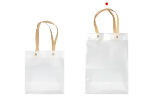 Sachet cadeau en plastique 180x100x260 mm translucide avec poignée - 12 pcs-5