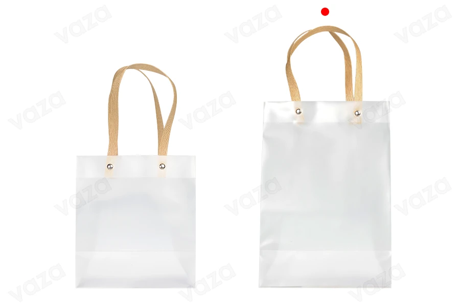 Geschenktüte aus Plastik 180x100x260 mm halb-durchsichtig mit Griff - 12 Stück Geschenktüte aus Plastik 180x100x260 mm halb-durchsichtig mit Griff - 12 Stück-bildgruppe