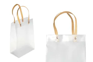 Sachet cadeau en plastique 180x100x260 mm translucide avec poignée - 12 pcs-1