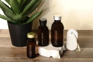 60ml amber glass bottle for essential oils with PP28 finish-3