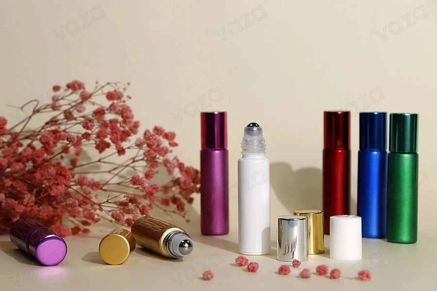 Γυάλινο μπουκαλάκι rollon 10 ml με μεταλλική μπίλια σε διάφορα χρώματα Γυάλινο μπουκαλάκι rollon 10 ml με μεταλλική μπίλια σε διάφορα χρώματα-εικόνα_σύνθεση