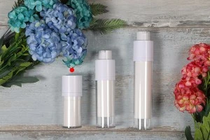 Bottiglia airless da 15 ml per crema in plastica con custodia esterna in acrilico-8