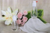 Μπουκάλι 50 ml γυάλινο με πλαστική αντλία (PP18) Μπουκάλι 50 ml γυάλινο με πλαστική αντλία (PP18)