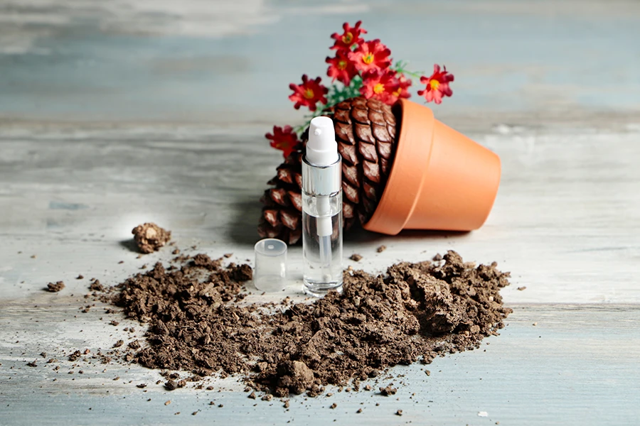 Flacon en verre cylindrique 10 ml PP16 de couleur transparente