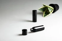 Μπουκαλάκι airless 30 ml (PET) με αντλία κρέμας σε μαύρο χρώμα - 12 τμχ