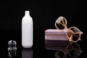80 ml PET-Flasche mit weißer Pumpe und transparentem Verschluss-3
