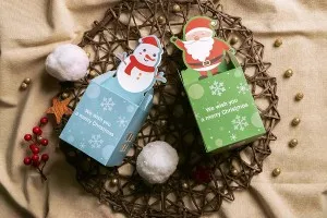Boîte cadeau de Noël en papier 85 x 85 x 100 mm - 25 pcs-8
