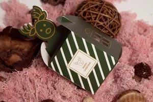 Boîte cadeau de Noël en papier 85 x 85 x 100 mm dans différents motifs - 25 pcs-10