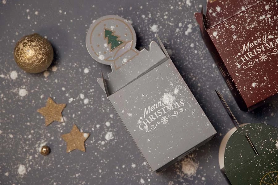 Christmas paper box 85x85x100 mm in various designs - 25 pcs Christmas paper box 85x85x100 mm in various designs - 25 pcs-image_group