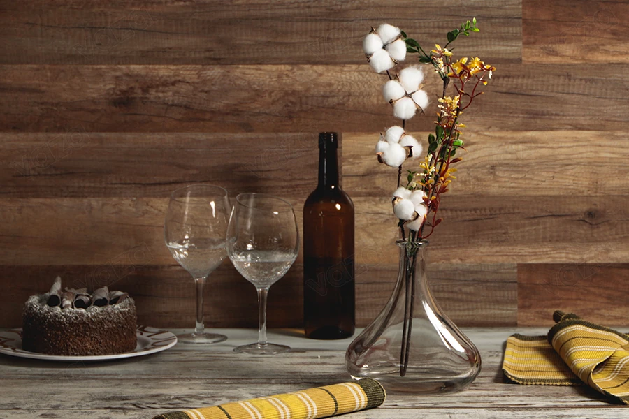 Ramo decorativo con fiore di cotone bianco-dimensioni_immagine