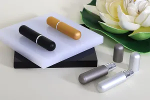 Μπουκαλάκι γυάλινο 5 ml με σπρέι για άρωμα σε ματ θήκη αλουμινίου-5