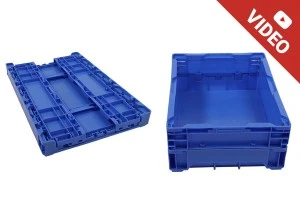 Faltkiste 435x325x160 mm in blauer Farbe-1
