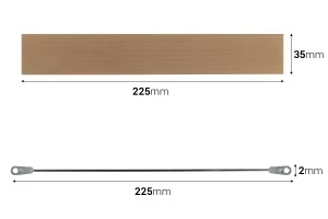 Ανταλλακτικό πανί 225x35 mm και σύρμα 225x2 mm για θερμοκολλητικό χειρός-1