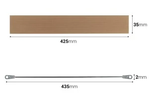 Ersatztuch 425 x 35 mm und Draht 435 x 2mm für Handschweißgerät