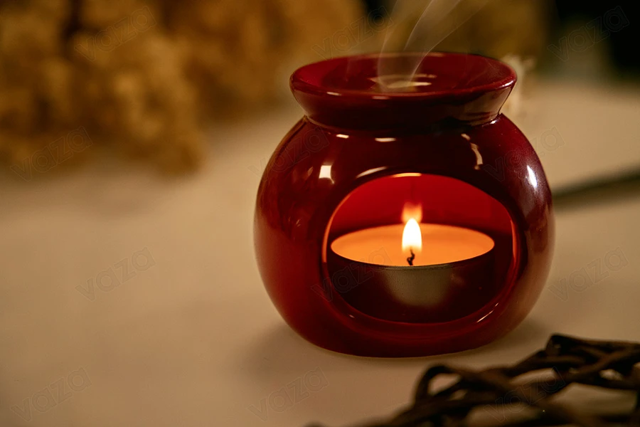 Κεραμικός αρωματιστής για wax melts και έλαια σε διάφορα χρώματα-εικόνα_σύνθεση