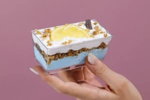 Cup (bowl) 140 ml in rectangular shape for sweets - 25 pcs-3