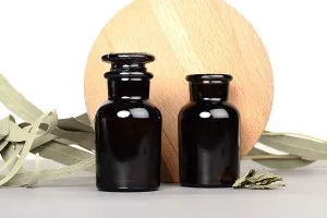 Flacon de pharmacie en couleur caramel avec bouchon en verre 60ml-2