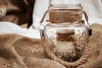 Βάζο διακόσμησης γυάλινο 2000 ml με χερούλι χωρίς καπάκι 160x180 mm