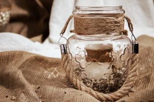 2000ml hanging decoration glass jar with rope handle without cap in size 160x180 mm-5