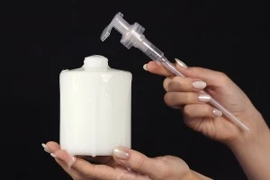 Μπουκάλι πλαστικό κυλινδρικό 400 ml ημιδιάφανο με αντλία (28/400)-3
