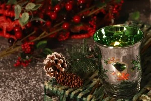 Votive tealight glass  holder in size 9x11 cm-3