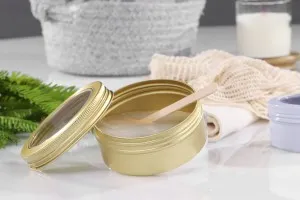15ml aluminum tin jar with clear top screw lid - available in a package with 15 pcs-6
