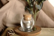 Βάζο σφαιρικό γυάλινο 120 ml με φελλό Βάζο σφαιρικό γυάλινο 120 ml με φελλό