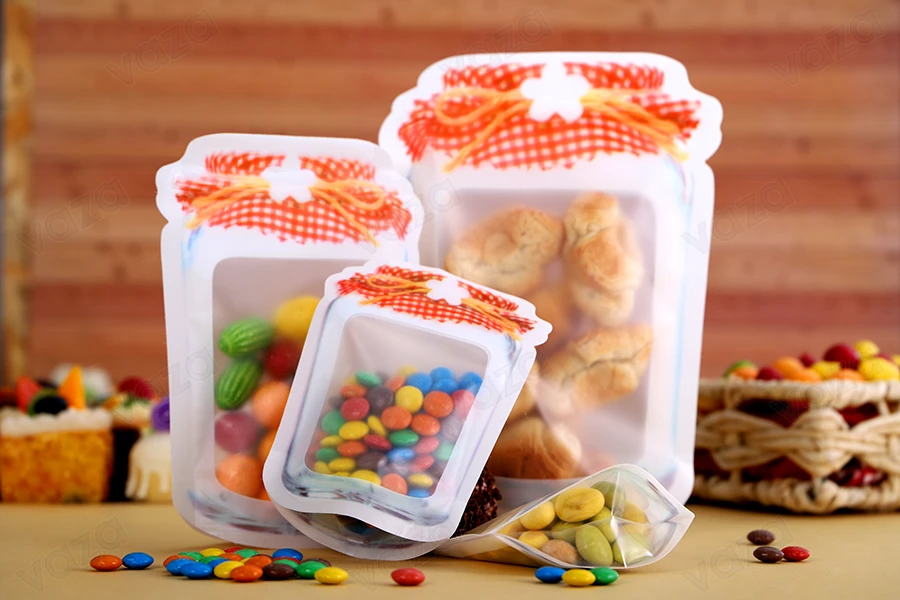 Sacchetti tipo Doy Pack a forma di barattolo 165x43x243 mm con chiusura a zip - 50 pz Sacchetti tipo Doy Pack a forma di barattolo 165x43x243 mm con chiusura a zip - 50 pz-εικόνα_σύνθεση