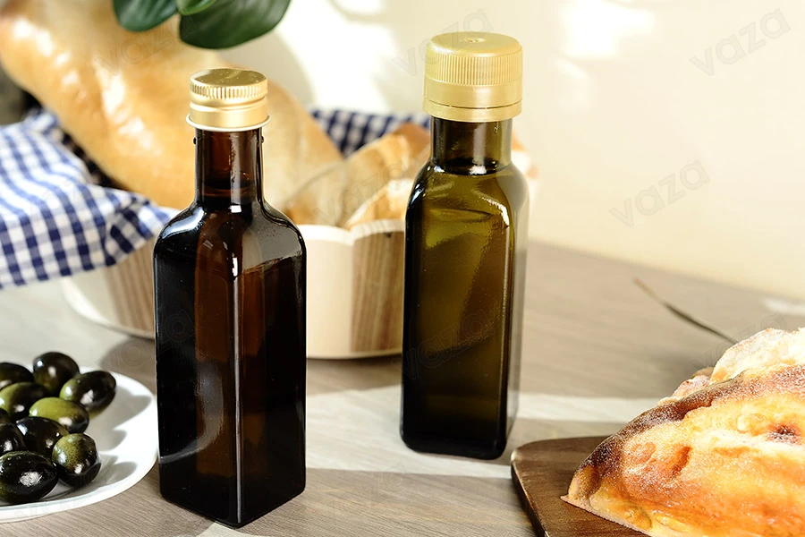 100ml Uvag marasca glass bottle for olive oil with PP31.5 finish 100ml Uvag marasca glass bottle for olive oil with PP31.5 finish-image_dimensions