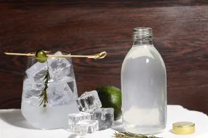 Bottiglia di vetro trasparente da 250 ml.-2