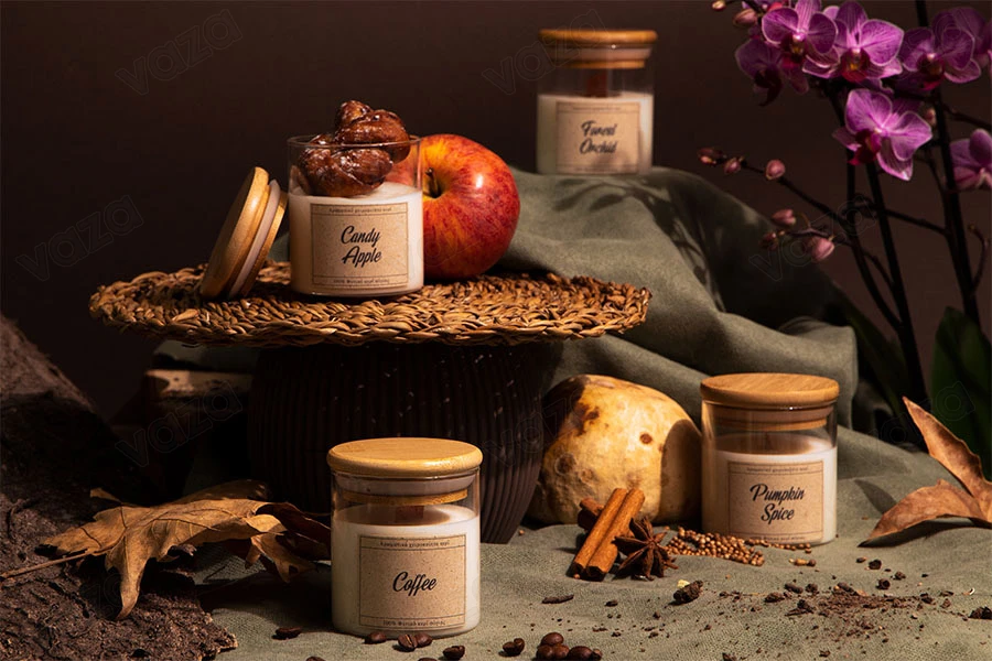 Pumpkin Spice Αρωματικό κερί σόγιας με βαμβακερό φυτίλι (110gr)-εικόνα_διαστάσεις