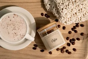 Coffee Αρωματικό κερί σόγιας με βαμβακερό φυτίλι (110gr)-3
