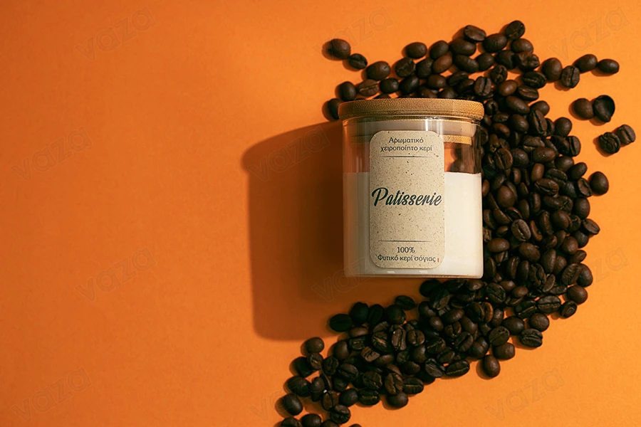 Coffee Αρωματικό κερί σόγιας με βαμβακερό φυτίλι (110gr) Coffee Αρωματικό κερί σόγιας με βαμβακερό φυτίλι (110gr)-εικόνα_διαστάσεις