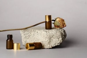 Braunglasflaschen 5 ml mit goldenem Deckel in einer Packung mit 12 Stücken-3