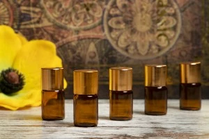 Flacon de couler caramel de 3 ml avec bouchon en aluminium doré en lot de 12 pièces-5