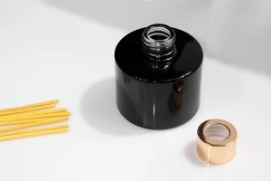Flacon cylindrique en verre de 100 ml de couleur noire adapté aux odorants de pièces-6