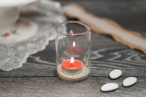 200ml glass candle jar with cork lid-10