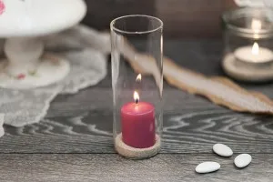 360ml glass candle jar with cork lid-5