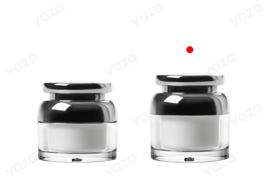 Pot à crème en acrylique de 50 ml avec couvercle et joint en plastique Pot à crème en acrylique de 50 ml avec couvercle et joint en plastique-εικόνα_σύνθεση
