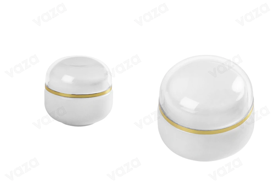 Kavanoz qelqi 30 ml i bardhë me tapë të brëndshme në kapak dhe tapë plastike në kavanoz   -imazh_produkt