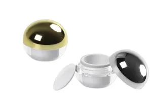 Petit pot rond de luxe de 5ml en acrylique avec joint intérieur sur le couvercle et plastique sur le pot - 12 pcs-5